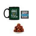 Google Brother Funny Rakhi Combo - Mug, Coaster & Gulab Jamun