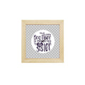 Little Brother Wall Clock - Protected by Big Sister, 6x6 inches
