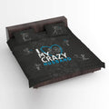 Crazy Husband Couple Double Bedsheet with 2 Pillow Covers