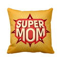 Starry Super Mom Cushion with Filler 12x12 - Birthday Gift for Mom