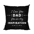 I Love You Dad Personalised Velvet Cushion Cover 12x12