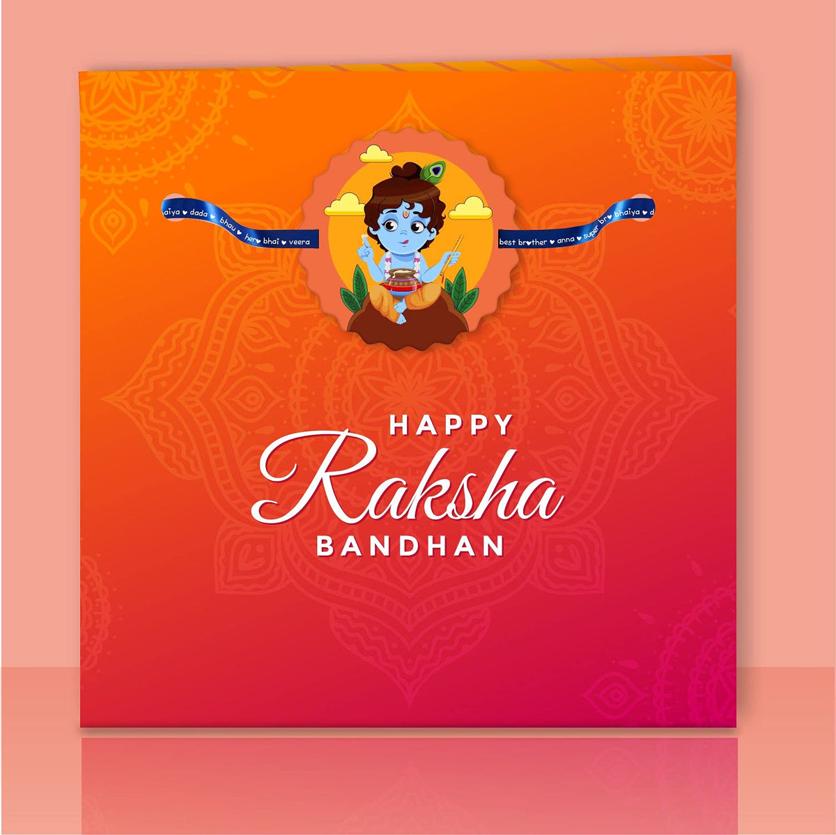 Cute Krishna Kids Rakhi for Little Brother