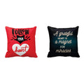 Motivational Quotes Cushion Cover Set of 2 - Grateful Heart, 16x16