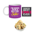Going to Be Big Sister Rakhi Hamper - Mug, Coaster, Badam Patisa Set of 3