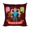 Best Dad in the World Cotton Cushion Cover for Father, 12x12