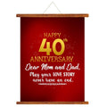 40th Anniversary Unending Love Story Scroll Card - 18x24