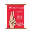 You Complete My World Personalised Valentine Scroll
