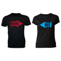 His & Hers Arrow Matching Couple T-Shirts