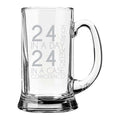 Funny 24 Hours 24 Beers Personalised Engraved Beer Mug