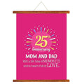 25th Anniversary Love Memories Scroll Card for Parents - 18x24