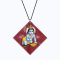 Lil Krishna with Ladoo Car Hanging for Good Luck & Decor