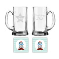 World's Greatest Dad & No.1 Dad Engraved Beer Mug Combo