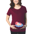 Baby Print Maternity T-Shirt for Moms-to-Be
