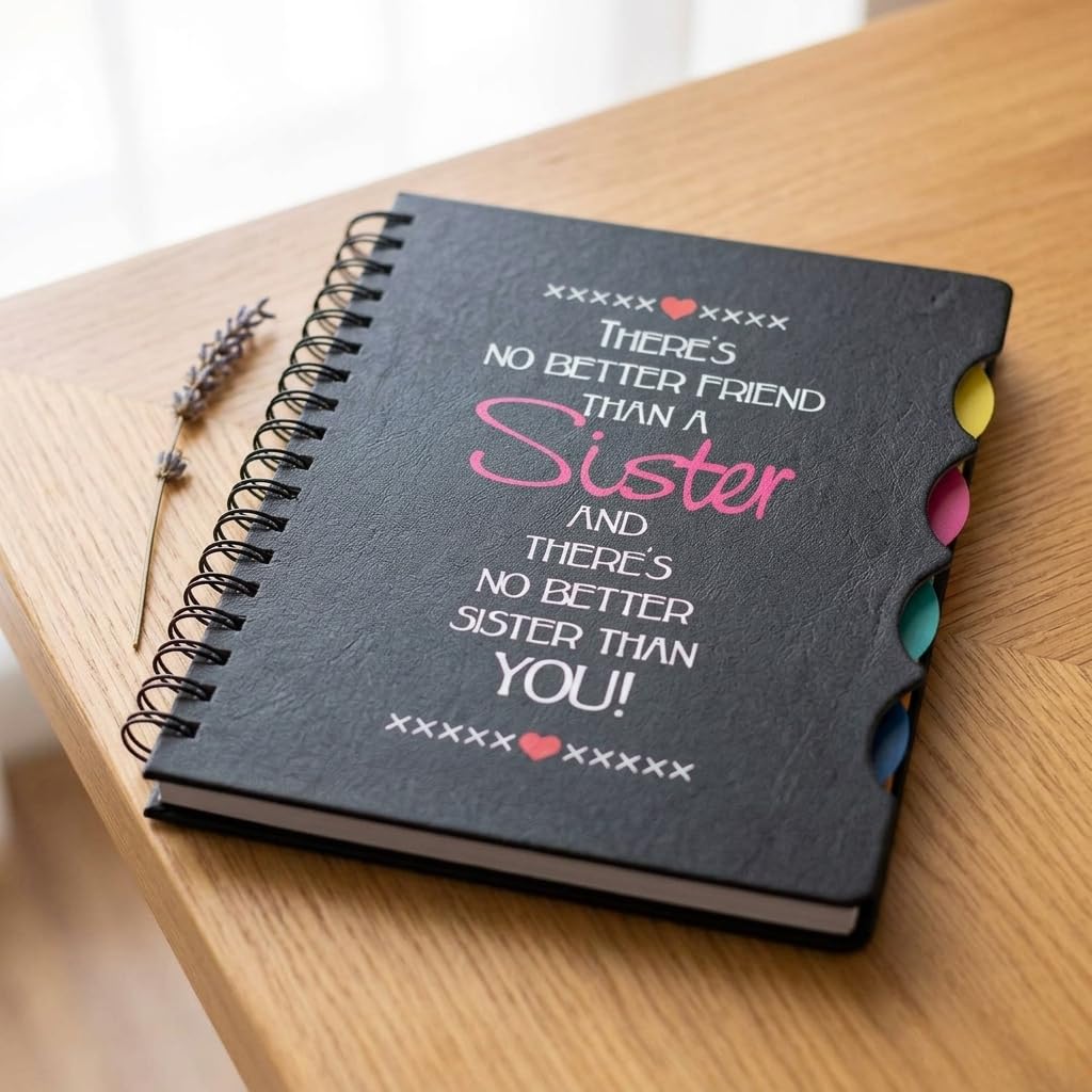 TheYaYaCafe No Better Friend Than Sister Printed Notebook 5x8 Inches — Birthday & Rakhi Gift for Sister, 300 Ruled Pages
