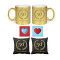 50th Anniversary Couple Mugs Gift Combo for Mom & Dad - Set of 2