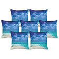 Abstract Cushion Cover Set of 7, 24x24 Inch