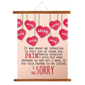 Sorry Scroll Greeting Card, Beige, 15x20 Inches