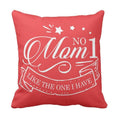 No 1 Mom Velvet Cushion Cover - Birthday Gift, 20x20