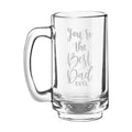 You're The Best Dad Ever Engraved Beer Mug with Coaster
