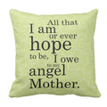 Cushion Cover Angel Mom - Mother's Day Memorial Throw Pillow