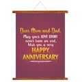 Anniversary Scroll Greeting Card for Dear Mom and Dad - 18x24
