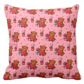 Teddy Bear Propose Hearts Personalised Cushion Cover for Couples