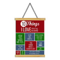 10 Things I Love About My Husband Greeting Card Scroll - 15x20