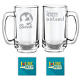 Bewada Ustaad Sharabi Hindi Engraved Beer Mugs Set