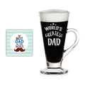 Coffee Mug for Dad - Glitzy World's Greatest Dad, with Coaster