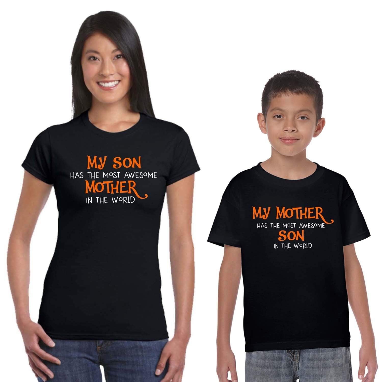 Awesome Mother Son Family Tshirts