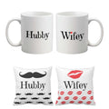 Karwachauth Coffee Mug & Cushion Cover Combo for Husband Wife