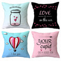 Love Is In The Air Couple Cushion Covers Set of 4 - Valentine Gift