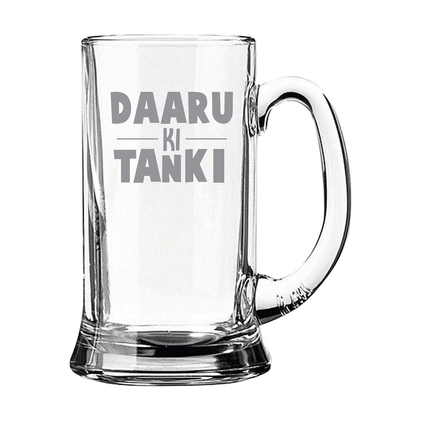 Daaru ki Tanki Hindi Engraved Beer Mug
