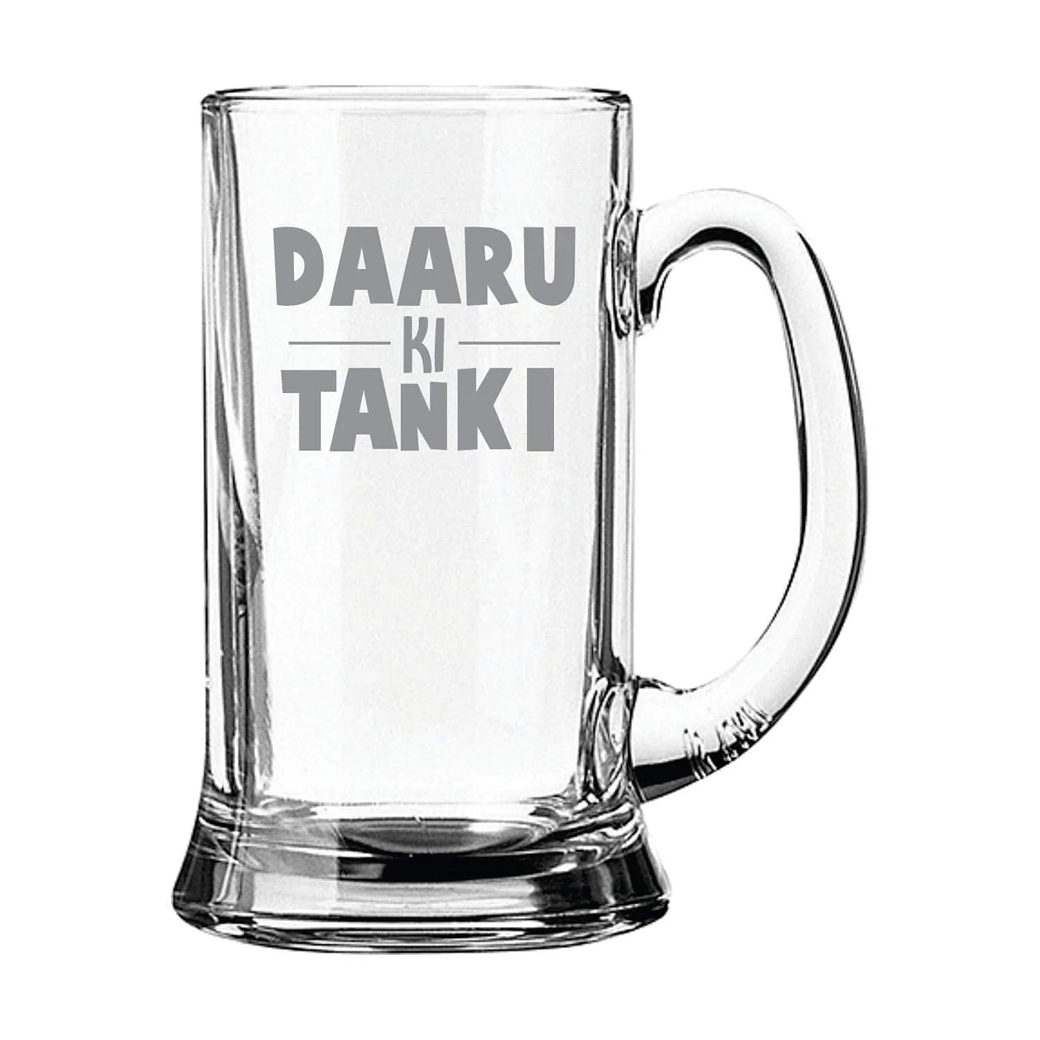 Daaru ki Tanki Hindi Engraved Beer Mug