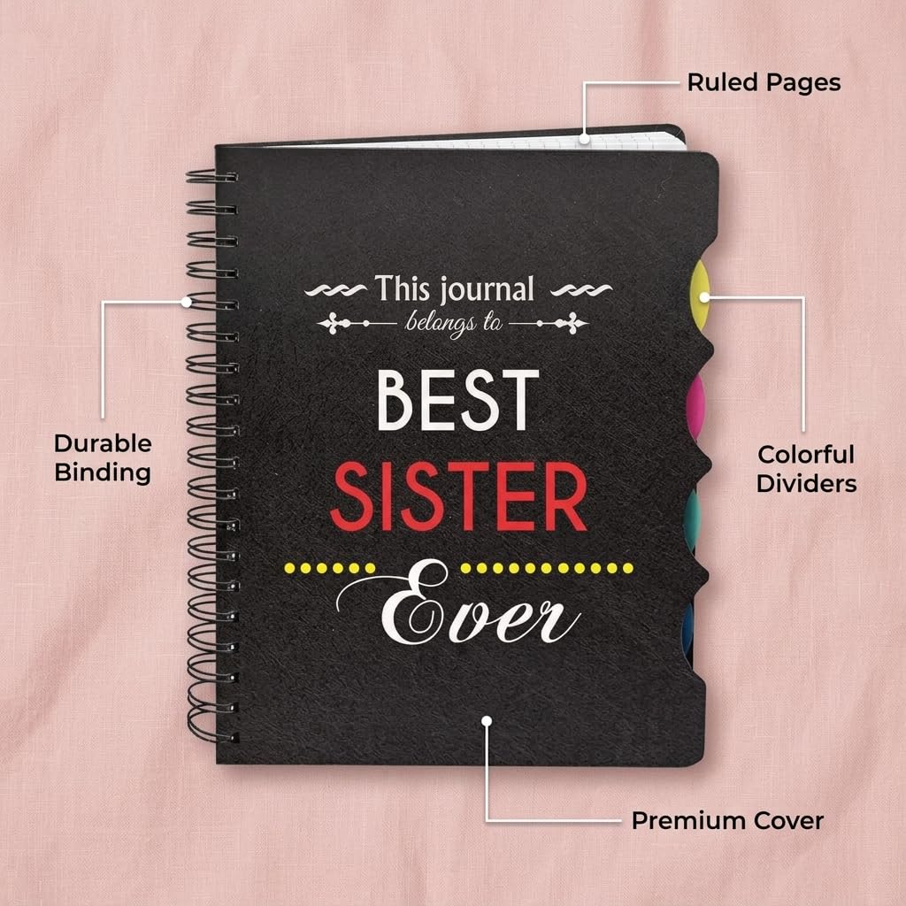Best Sister Ever Notebook - Personalised Gift for Sister