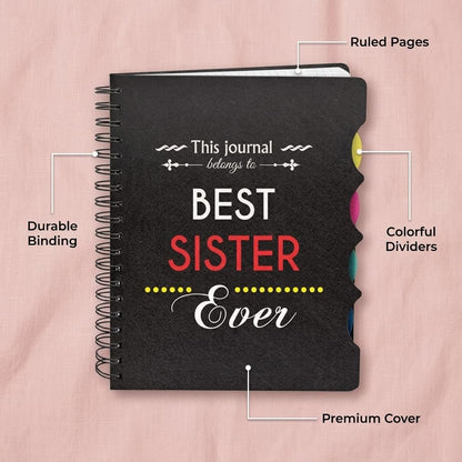 Best Sister Ever Notebook - Personalised Gift for Sister