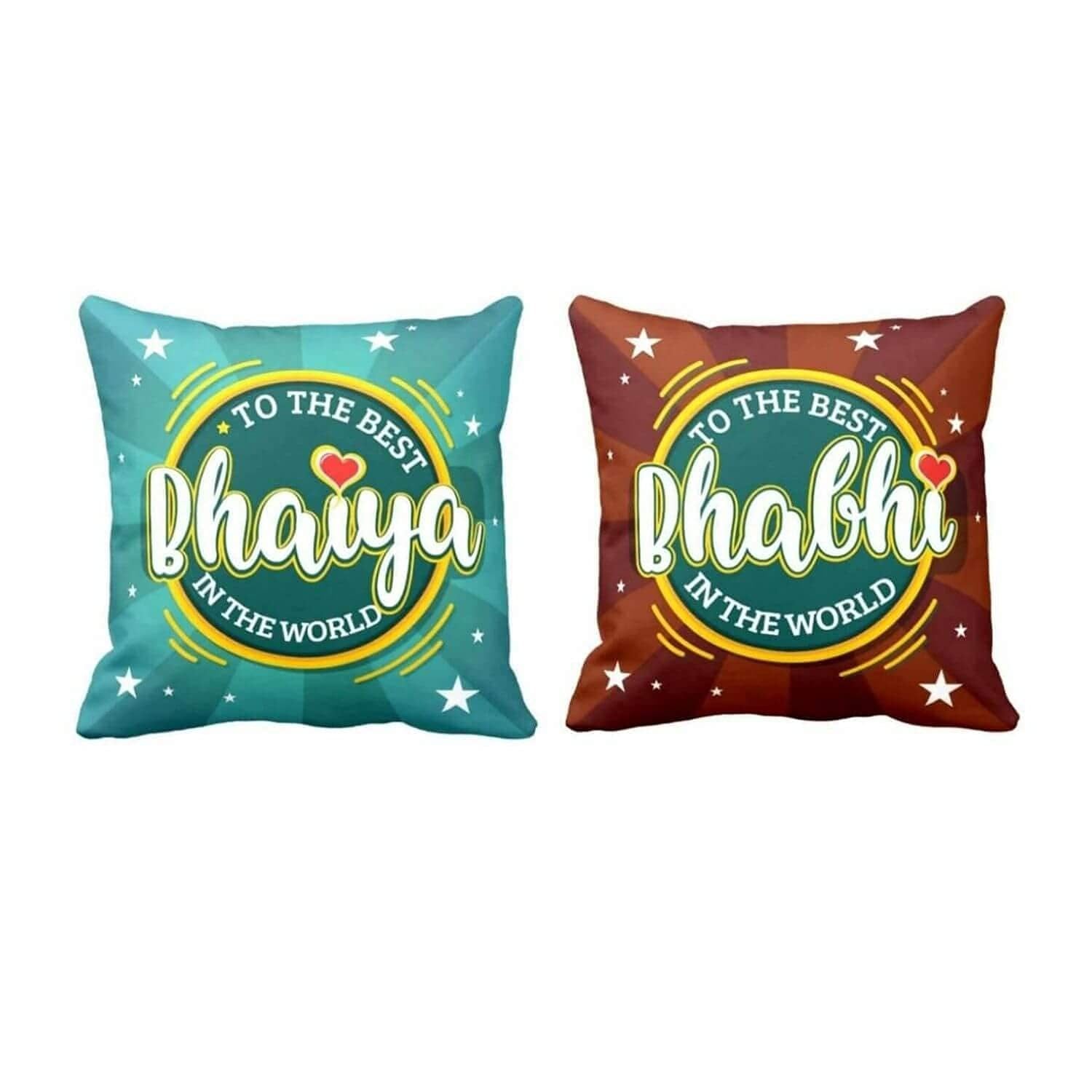 Best Bhaiya Bhabhi in the World Cushion Cover