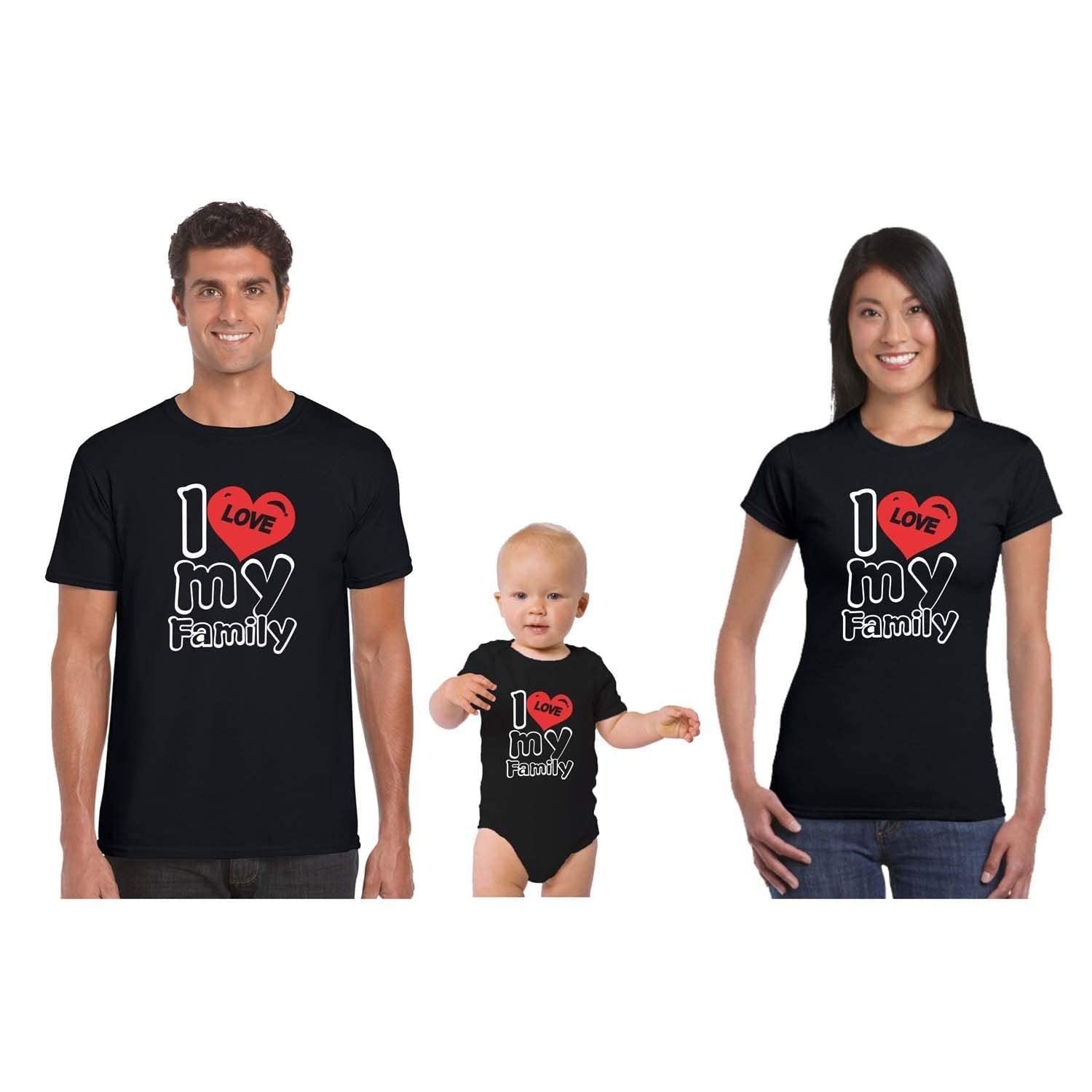 I Love My Family Matching Family T-Shirts
