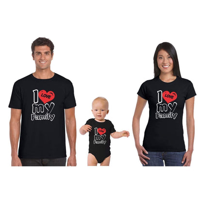 I Love My Family Matching Family T-Shirts