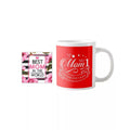 No 1 Mom Coffee Mug with Coaster Combo, Set of 2
