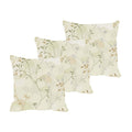 Cushion Covers Set of 3 Classy Leaf Floral Print 24x24, Cotton