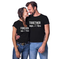Together Forever Him Her Couple T-Shirts - Personalised Set