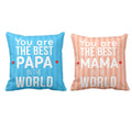You're the Best Mama Papa Velvet Cushion Cover