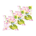 Stunning Lotus Floral Cushion Covers 12x12 inches, Set of 3