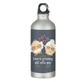 Love Is Growing Old With You Grey Personalised Valentine Sipper Bottle