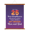 Happy 25th Anniversary Scroll Greeting Card for Parents
