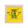 Framed Wall Clock for Brother - Favourite Little Brother 10x10 Inches Rakhi Gift