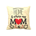 Home is Where My Mom Is Velvet Cushion Cover - Yellow 16x16