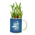 I Love Daddy and Daddy Loves Me Lucky Bamboo Mug Planter Pot