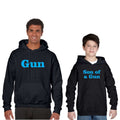 Gun and Son of a Gun Matching Sweatshirts, Set of 2 Black